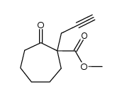 2-oxo-1-prop-2-ynyl-cycloheptanecarboxylic acid methyl ester结构式