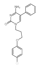 2(1H)-Pyrimidinone,4-amino-1-[3-(4-chlorophenoxy)propyl]-5-phenyl-结构式