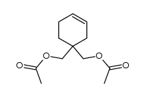 1,1-bis(acetoxymethyl)cyclohex-3-ene Structure