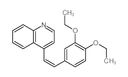 Quinoline,4-[2-(3,4-diethoxyphenyl)ethenyl]- structure