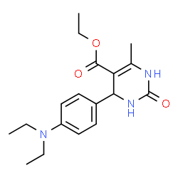 Ethyl 4-(4-(diethylamino)phenyl)-6-methyl-2-oxo-1,2,3,4-tetrahydropyrimidine-5-carboxylate结构式