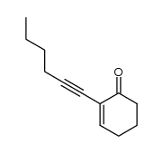 2-(hex-1-yn-1-yl)cyclohex-2-enone Structure