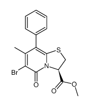(3R)-6-bromo-7-methyl-5-oxo-8-phenyl-2,3-dihydro-5H-thiazolo[3,2-a]pyridine-3-carboxylic acid methyl ester Structure