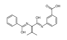 Benzoic acid, 3-[[2-(benzoylamino)-3-methyl-1-oxo-2-butenyl]amino]- (9CI) Structure