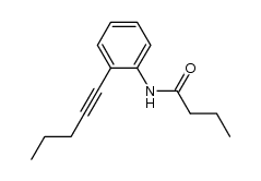 N-(2-(pent-1-yn-1-yl)phenyl)butyramide结构式