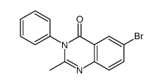 6-bromo-2-methyl-3-phenylquinazolin-4-one结构式