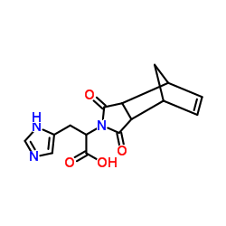 2-(3,5-Dioxo-4-azatricyclo[5.2.1.02,6]dec-8-en-4-yl)-3-(1H-imidazol-4-yl)propanoic acid结构式