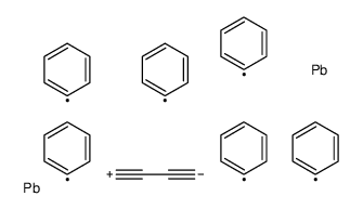 triphenyl(4-triphenylplumbylbuta-1,3-diynyl)plumbane Structure