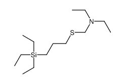 N-ethyl-N-(3-triethylsilylpropylsulfanylmethyl)ethanamine Structure