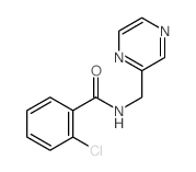 2-chloro-N-(pyrazin-2-ylmethyl)benzamide structure