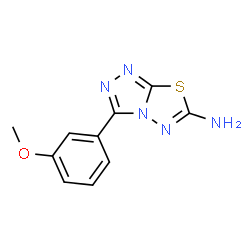 3-(3-methoxyphenyl)-[1,2,4]triazolo[3,4-b][1,3,4]thiadiazol-6-amine结构式