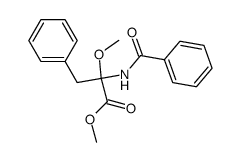 2-Benzoylamino-2-methoxy-3-phenyl-propionic acid methyl ester Structure