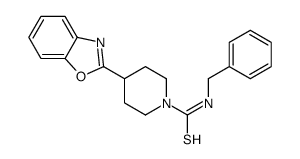 1-Piperidinecarbothioamide,4-(2-benzoxazolyl)-N-(phenylmethyl)-(9CI) structure