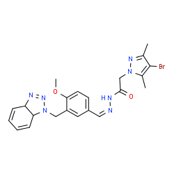 1H-Pyrazole-1-aceticacid,4-bromo-3,5-dimethyl-,[[3-[(3a,7a-dihydro-1H-benzotriazol-1-yl)methyl]-4-methoxyphenyl]methylene]hydrazide(9CI)结构式