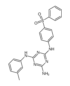 N-(4-benzenesulfonyl-phenyl)-N'-m-tolyl-[1,3,5]triazine-2,4,6-triamine Structure