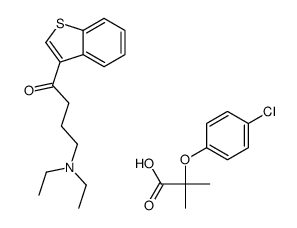 1-(1-benzothiophen-3-yl)-4-(diethylamino)butan-1-one,2-(4-chlorophenoxy)-2-methylpropanoic acid Structure