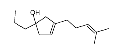 3-(4-methylpent-3-enyl)-1-propylcyclopent-3-en-1-ol Structure