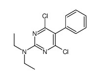 4,6-dichloro-N,N-diethyl-5-phenylpyrimidin-2-amine结构式