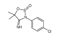 3-(4-chlorophenyl)-5,5-dimethyl-2-oxooxathiazolidin-4-imine Structure