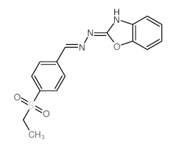 N-[(4-ethylsulfonylphenyl)methylideneamino]benzooxazol-2-amine结构式