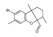 (3S)-7-Bromo-1,2,3,8b-tetrahydro-3α,6,8bβ-trimethyl-3aH-cyclopenta[b]benzofuran-3aβ-carbaldehyde结构式