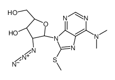 (2R,3S,4R,5R)-4-azido-5-[6-(dimethylamino)-8-methylsulfanylpurin-9-yl]-2-(hydroxymethyl)oxolan-3-ol Structure