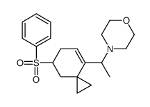 4-[1-[5-(benzenesulfonyl)spiro[2.5]oct-7-en-8-yl]ethyl]morpholine结构式