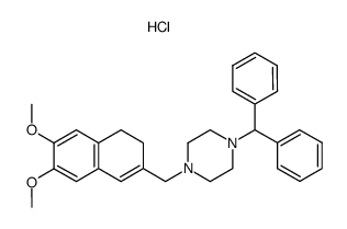 1-Benzhydryl-4-(6,7-dimethoxy-3,4-dihydro-naphthalen-2-ylmethyl)-piperazine; hydrochloride Structure