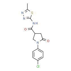 1-(4-Chlorophenyl)-N-(5-methyl-1,3,4-thiadiazol-2-yl)-5-oxo-3-pyrrolidinecarboxamide Structure