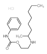 Ethanol, 2-[ (1-methylheptyl)amino]-, phenylcarbamate (ester), monohydrochloride structure