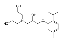 1-[Bis-(2-hydroxy-ethyl)-amino]-3-(2-isopropyl-5-methyl-phenoxy)-propan-2-ol结构式