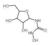 3-[3,4-dihydroxy-5-(hydroxymethyl)oxolan-2-yl]-1-hydroxy-urea Structure