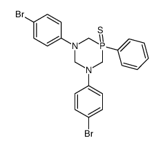 1,3-bis(4-bromophenyl)-5-phenyl-5-sulfanylidene-1,3,5λ5-diazaphosphinane结构式