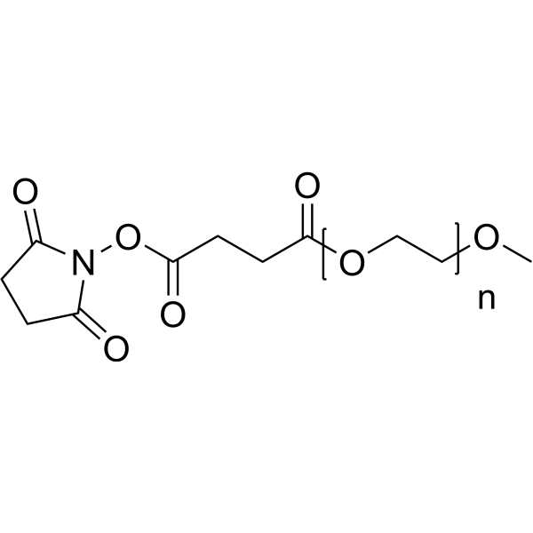 甲氧基聚乙二醇琥珀酸酯N-羟基琥珀酰亚胺结构式