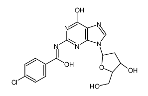 4-chloro-N-[9-[(2R,4S,5R)-4-hydroxy-5-(hydroxymethyl)oxolan-2-yl]-6-oxo-3H-purin-2-yl]benzamide Structure