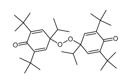 2,6,2',6'-tetra-tert-butyl-4,4'-diisopropyl-4,4'-peroxy-bis-cyclohexa-2,5-dienone结构式