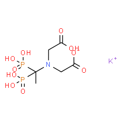 potassium N-(carboxymethyl)-N-(1,1-diphosphonoethyl)glycinate structure