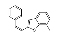 7-methyl-2-(2-phenylethenyl)-1-benzothiophene Structure