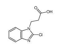 2-Chloro-1-benzimidazolyl-β-propionoic acid结构式