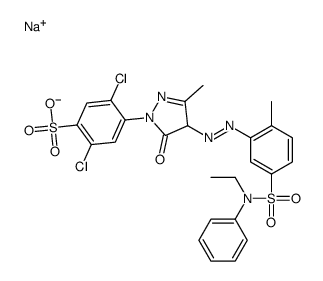 sodium 2,5-dichloro-4-[4-[[5-[(ethylphenylamino)sulphonyl]-o-tolyl]azo]-4,5-dihydro-3-methyl-5-oxo-1H-pyrazol-1-yl]benzenesulphonate Structure