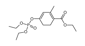 4-(Diethoxy-phosphoryloxy)-2-methyl-cyclohexa-1,3-dienecarboxylic acid ethyl ester结构式