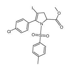 methyl 5-(4-chlorophenyl)-4-iodo-1-(4-tosyl-sulfonyl)-2,3-dihydro-1H-pyrrole-2-carboxylate Structure