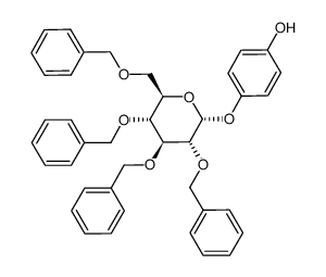 4-hydroxyphenyl 2,3,4,6-tetra-O-benzyl-α-D-glucopyranosyde Structure