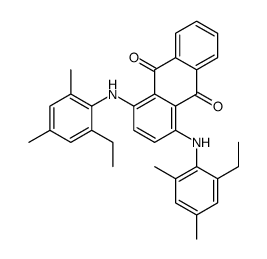 1,4-bis(2-ethyl-4,6-dimethylanilino)anthracene-9,10-dione结构式