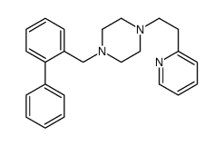 1-[(2-phenylphenyl)methyl]-4-(2-pyridin-2-ylethyl)piperazine Structure