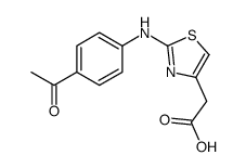 [2-(4-乙酰基-苯基氨基)-噻唑-4-基]-乙酸结构式