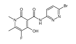 N-(6-bromo-3-pyridazinyl)-1,6-dimethyl-5-fluoro-4-hydroxy-2-oxo-1,2-dihydropyridine-3-carboxamide Structure