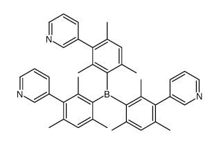 三(2,4,6-三甲基-3-(吡啶-3-基)苯基)甲硼烷结构式