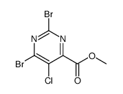 4-Pyrimidinecarboxylic acid, 2,6-dibromo-5-chloro-, methyl ester structure