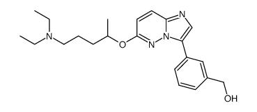 {3-[6-(4-diethylamino-1-methyl-butoxy)-imidazo[1,2-b]pyridazin-3-yl]-phenyl}-methanol Structure